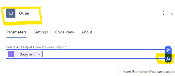 Configuring the outer loop